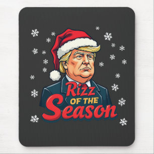 Tapis De Souris Rizz of the Season Funny Trump Christmas Père Noël