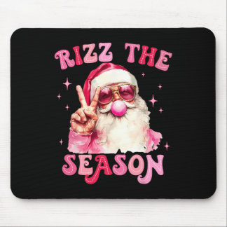 Tapis De Souris Rizz Saison Père Noël Pink Bubble Gum Rizzmas Chri
