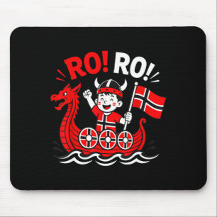 Tapis De Souris Ro ro drôle norvège dessin animé bateau norrois dr