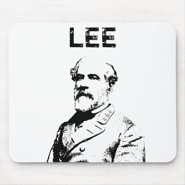 Tapis De Souris Robert E. Lee -- Noir et blanc (Devant)
