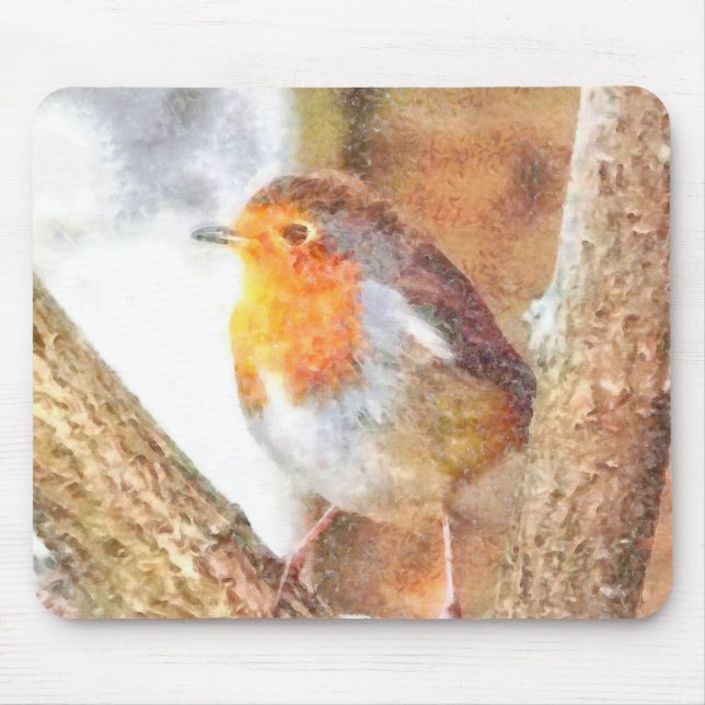 Tapis De Souris Robin Artistique Redsein Perché (Devant)
