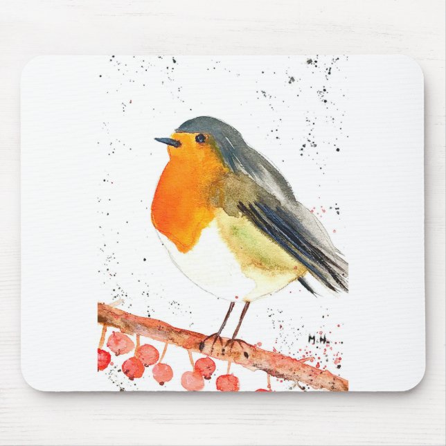Tapis De Souris Robin de Noël (Devant)