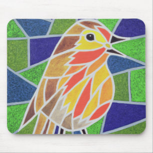 Tapis De Souris Robin sur le verre souillé