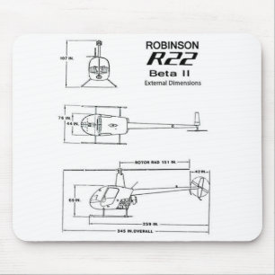Tapis De Souris Robinson R22 Mousepad