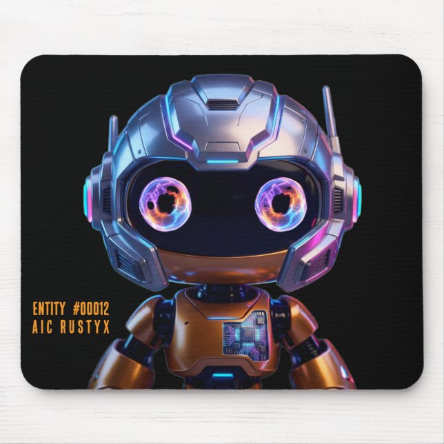 Tapis de souris robot AI Cyberpunk #00012 | AIC Ru (Devant)