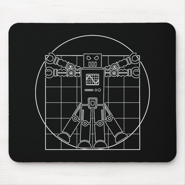 Tapis De Souris Robot de da Vinci Vitruvian (Devant)