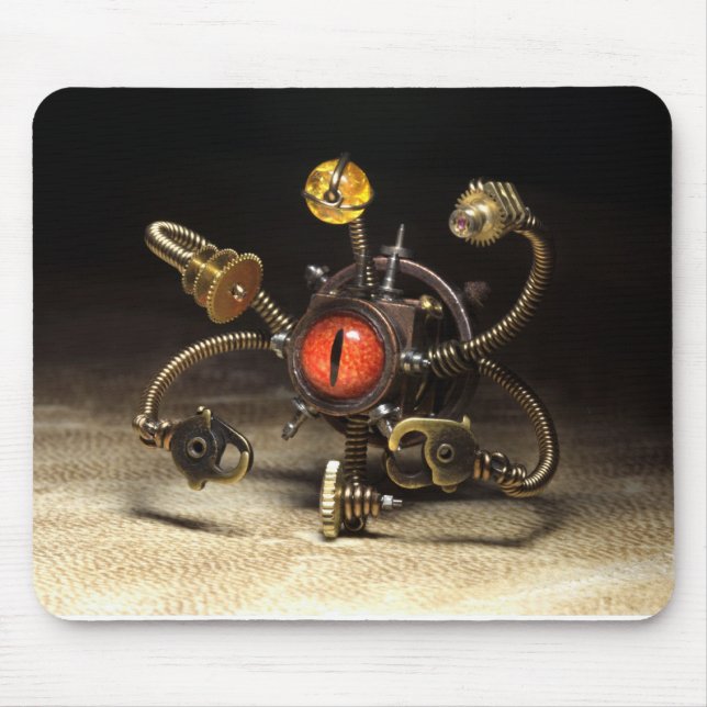 Tapis De Souris Robot de spectateur de Steampunk par l'artiste (Devant)