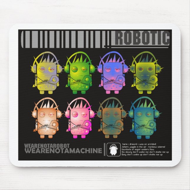 Tapis De Souris Robot II de techno (Devant)
