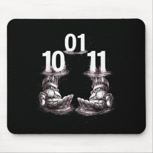Tapis De Souris Robot mains drôles 01 10 11 robo