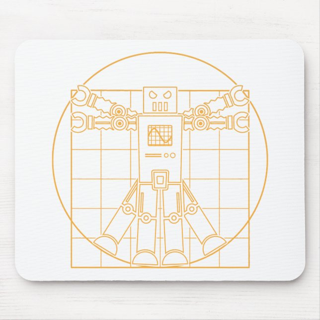 Tapis De Souris Robot Mousepad de da Vinci Vitruvian (Devant)