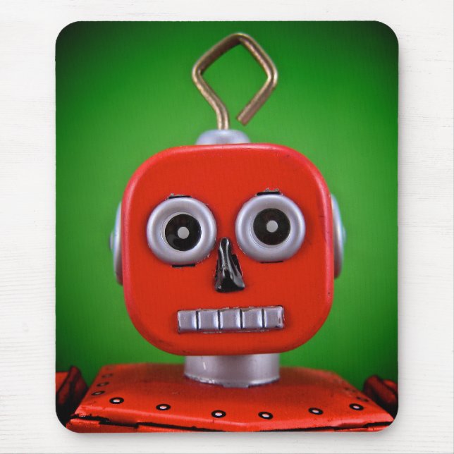 Tapis De Souris Robot rouge Mousepad (Devant)