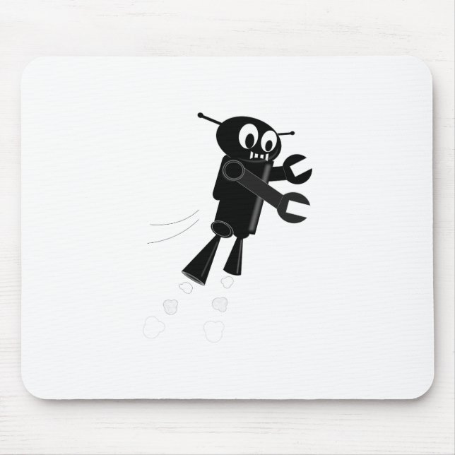 Tapis De Souris Robot volant noir (Devant)