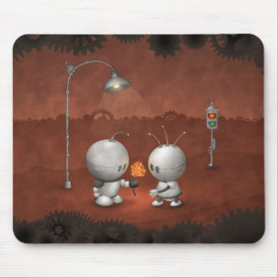 Tapis De Souris Robots dans l'amour
