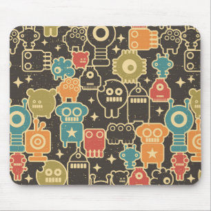 Tapis De Souris Robots sur brun