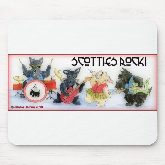 Tapis De Souris Roche Mousepad de Scotties (Devant)