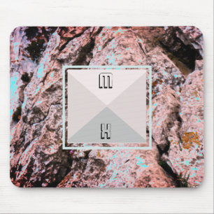 Tapis De Souris Roche primitive et piramide avec vos initiales