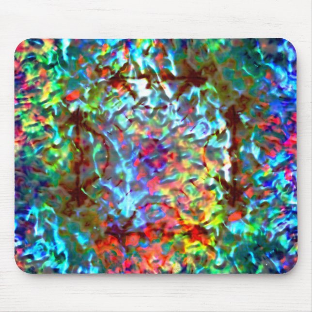 Tapis De Souris Rocher bleu psychédélique ou cybernétique (Devant)