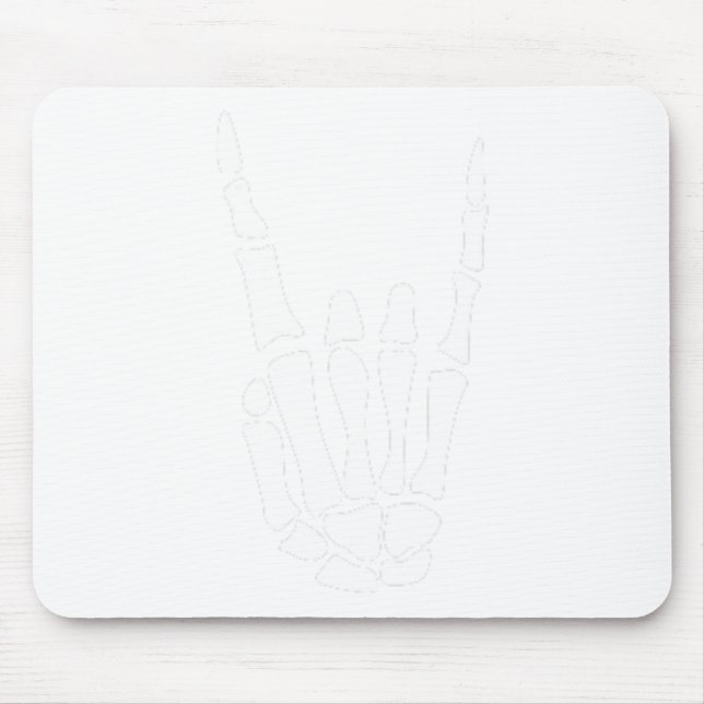 Tapis De Souris Rocher sur squelette Signe main - Hallowee minimal (Devant)