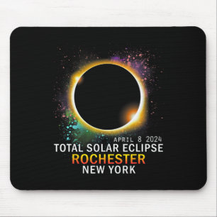 Tapis De Souris Rochester New York Total Éclipse solaire 8 avril 2
