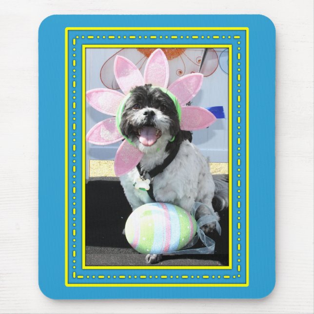 Tapis De Souris Rocheux - Shih Tzu -1 (Devant)