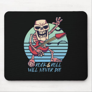 Tapis De Souris Rock and Roll Never Die Retro Rockstar Halloween