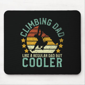 Tapis De Souris Rock Climbing Dad Mountain Climber Funny Father's 