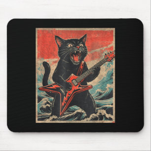 Tapis De Souris Rock On Guitariste Vintage Chat Style De Groupe Co