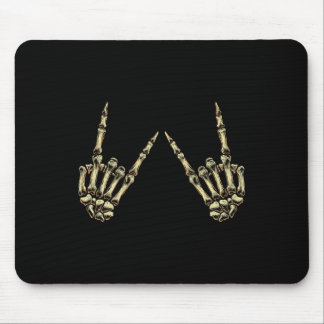 Tapis De Souris Rock On Rock Et Roll Skeleton Mains - Pour Concert