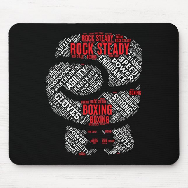 Tapis De Souris Rock Steady Boxer Glove Parkinsons (Devant)