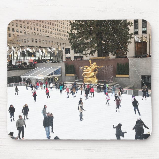 Tapis De Souris Rockefeller Centre patinoire patinoire NYC Photogr (Devant)
