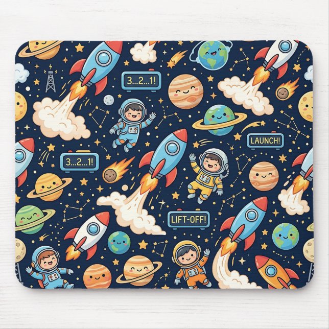 Tapis de souris Rocket Rocket – Motif de fusée spa (Devant)