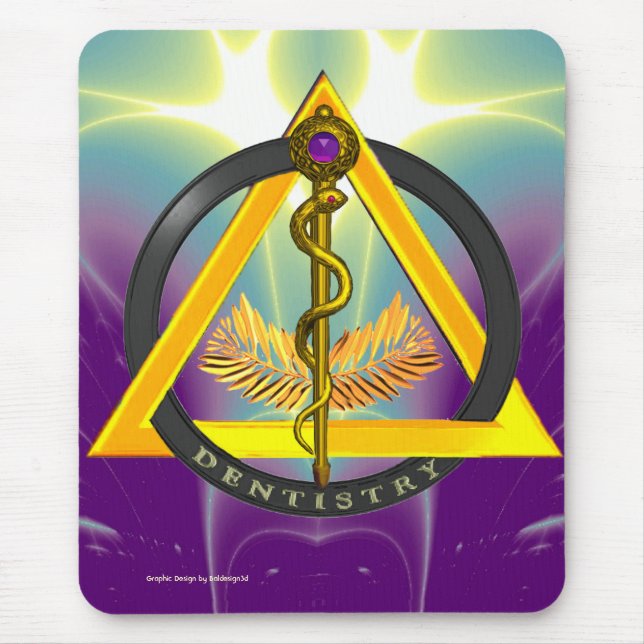 TAPIS DE SOURIS ROD OF ASCLEPIUS DENTIST DENTISTRY (Devant)