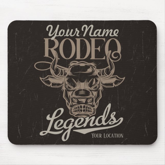 Tapis De Souris Rodéo personnalisé Old West Steer Roping Légendes (Devant)