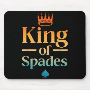 Tapis De Souris Roi de pique cool Art pour hommes Papa Jeu de cart