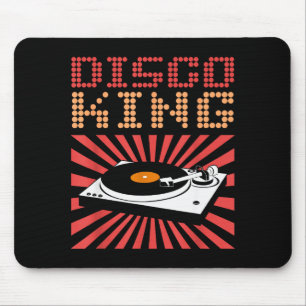 Tapis De Souris Roi du disco T-shirt à thème disco des années 70 V