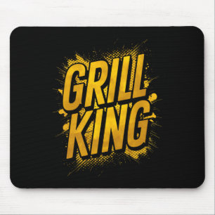 Tapis De Souris Roi du Grill Hommes Maître BBQ Fumer Cette Viande