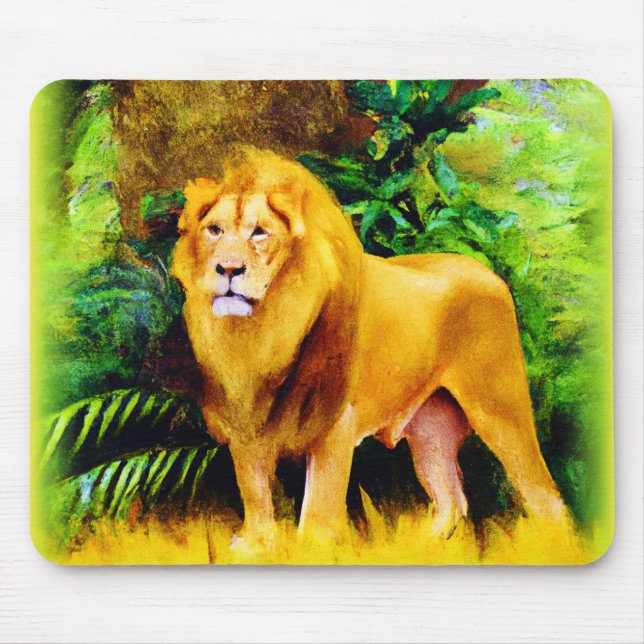 Tapis De Souris Roi Lion Dans La Jungle. Commandez dès maintenant  (Devant)