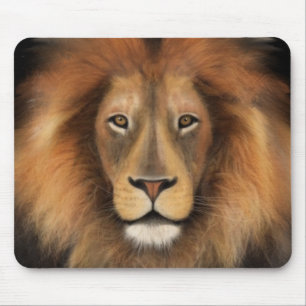 Tapis De Souris roi lion de la jungle réaliste homme aquarelle