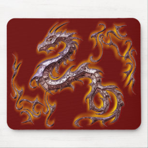 Tapis De Souris rojo fuego de dragon