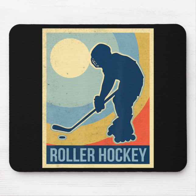 Tapis De Souris Roller hockey vintage  (Devant)