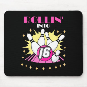 Tapis De Souris Rollin In 16 Bowling Anniversaire Party 16. Garçon