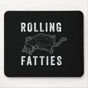 Tapis De Souris Rolling Fatties Chonk Amoureux des chats Cadeau Ch