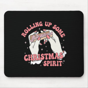 Tapis De Souris Rolling Up Un Esprit De Noël Gâteaux D'Arbre De No