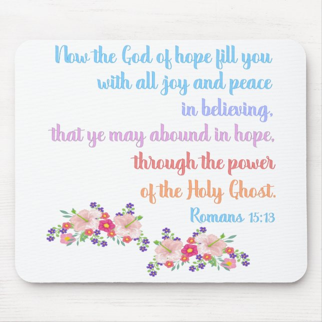 Tapis De Souris Romans 15 Bible Verse Design (Devant)