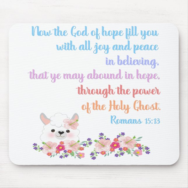 Tapis De Souris Romans 15 Bible Verse Design (Devant)