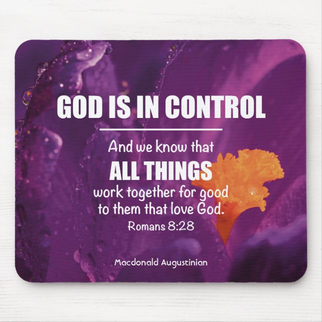 Tapis De Souris Romans 8:28 ALL THINGS WORK TOGETHER (Devant)