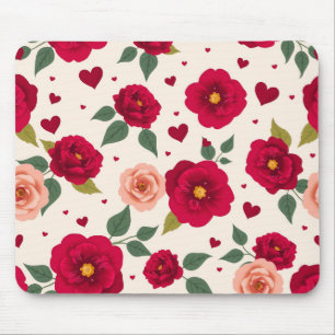 Tapis De Souris Romantic Floral Pattern Mouse Pad