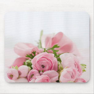 Tapis De Souris Romantique Mariage Love Soft Rose Flower Bouquet