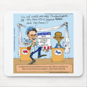 Tapis De Souris Romney Essaie les Zingers sur Obama Cadeaux Drôles