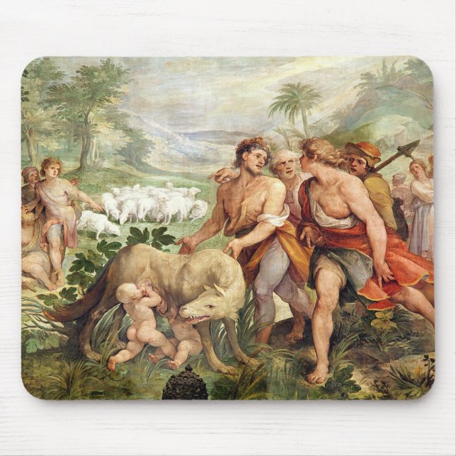 Tapis De Souris Romulus a allaité par le -loup (Devant)